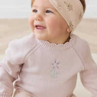 Audrey Jumper - Soft Misty Rose Larissa Knit Childrens Jumper from Jamie Kay USA