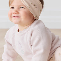 Audrey Jumper - Soft Misty Rose Larissa Knit Childrens Jumper from Jamie Kay USA