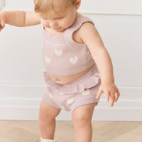 Molly Top - Heart Jacquard Ballerina Marle Childrens Top from Jamie Kay USA