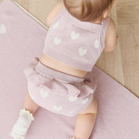 Molly Bloomer - Heart Jacquard Ballerina Marle Childrens Bloomer from Jamie Kay USA