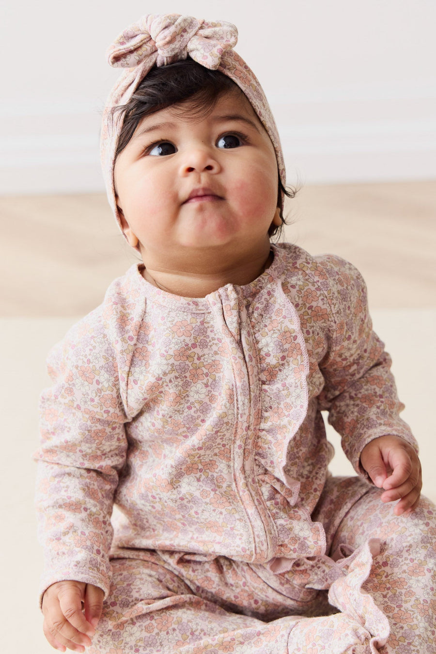 Organic Cotton Melanie Onepiece - Chloe Mauve Childrens Onepiece from Jamie Kay USA