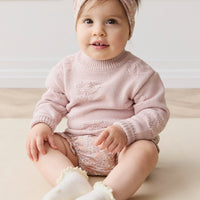 Audrey Jumper - Soft Misty Rose Larissa Knit Childrens Jumper from Jamie Kay USA