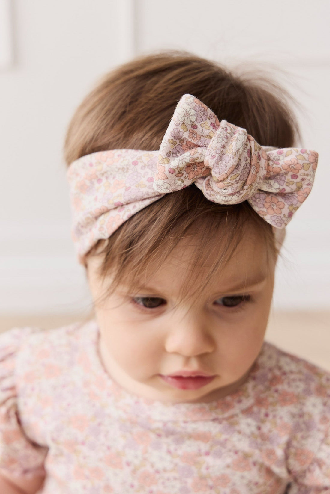 Organic Cotton Headband - Chloe Mauve Childrens Headband from Jamie Kay USA