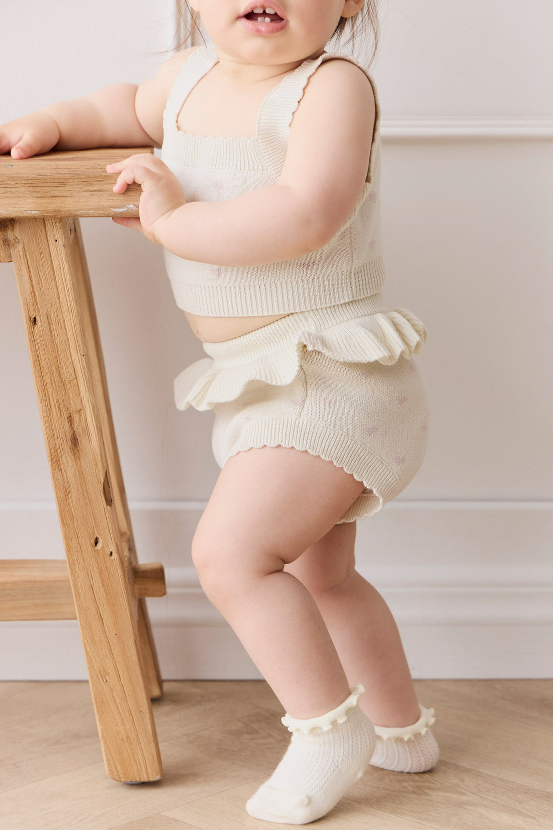 Celine Bloomer - Whisper White Little Love Childrens Bloomer from Jamie Kay USA