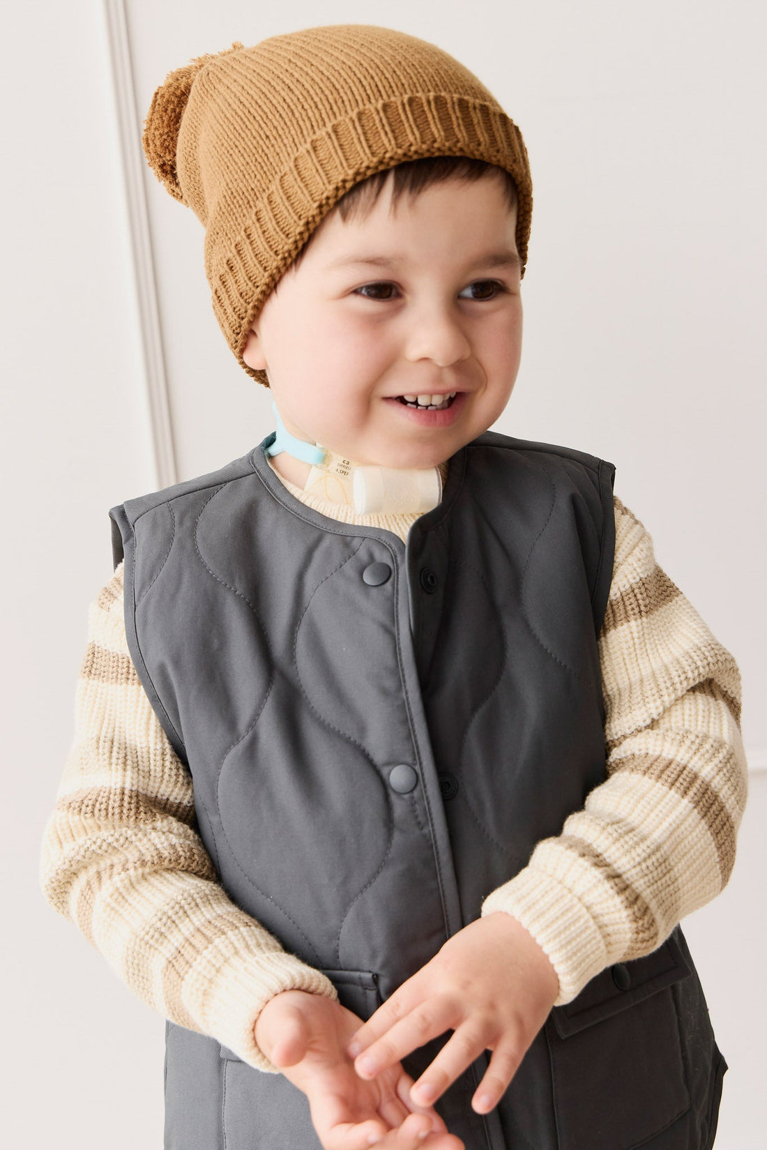 Ethan Hat - Autumn Bronze Childrens Beanie from Jamie Kay USA