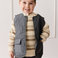 Leon Knit Jumper - Jacapo Stripe Childrens Jumper from Jamie Kay USA