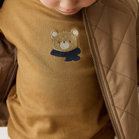 Pima Cotton Hunter Tee - Autumn Bronze Cosy Bobbie Childrens Top from Jamie Kay USA