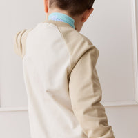 Organic Cotton Tao Sweatshirt - Biscuit/Cloud Bobbie Bear Childrens Top from Jamie Kay USA