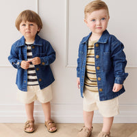 Romeo Twill Jacket - Mid Wash Denim Childrens Jacket from Jamie Kay USA