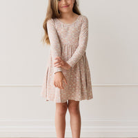 Organic Cotton Tallulah Dress - Chloe Mauve Childrens Dress from Jamie Kay USA