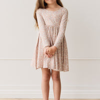 Organic Cotton Tallulah Dress - Chloe Mauve Childrens Dress from Jamie Kay USA