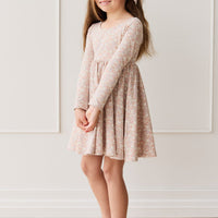 Organic Cotton Tallulah Dress - Chloe Mauve Childrens Dress from Jamie Kay USA