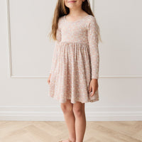 Organic Cotton Tallulah Dress - Chloe Mauve Childrens Dress from Jamie Kay USA