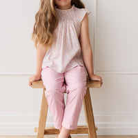 Organic Cotton Elodie Pant - Flora Childrens Pant from Jamie Kay USA