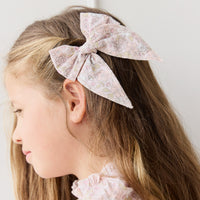 Organic Cotton Voile Bow - Chloe Mauve Childrens Bow from Jamie Kay USA