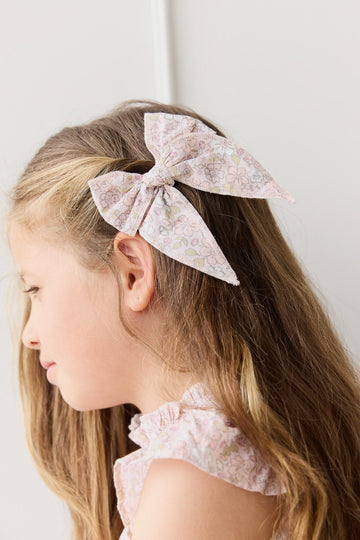 Organic Cotton Voile Bow - Chloe Mauve Childrens Bow from Jamie Kay USA