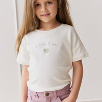 Pima Cotton Mimi Top - Parchment Little Love Violet Childrens Top from Jamie Kay USA