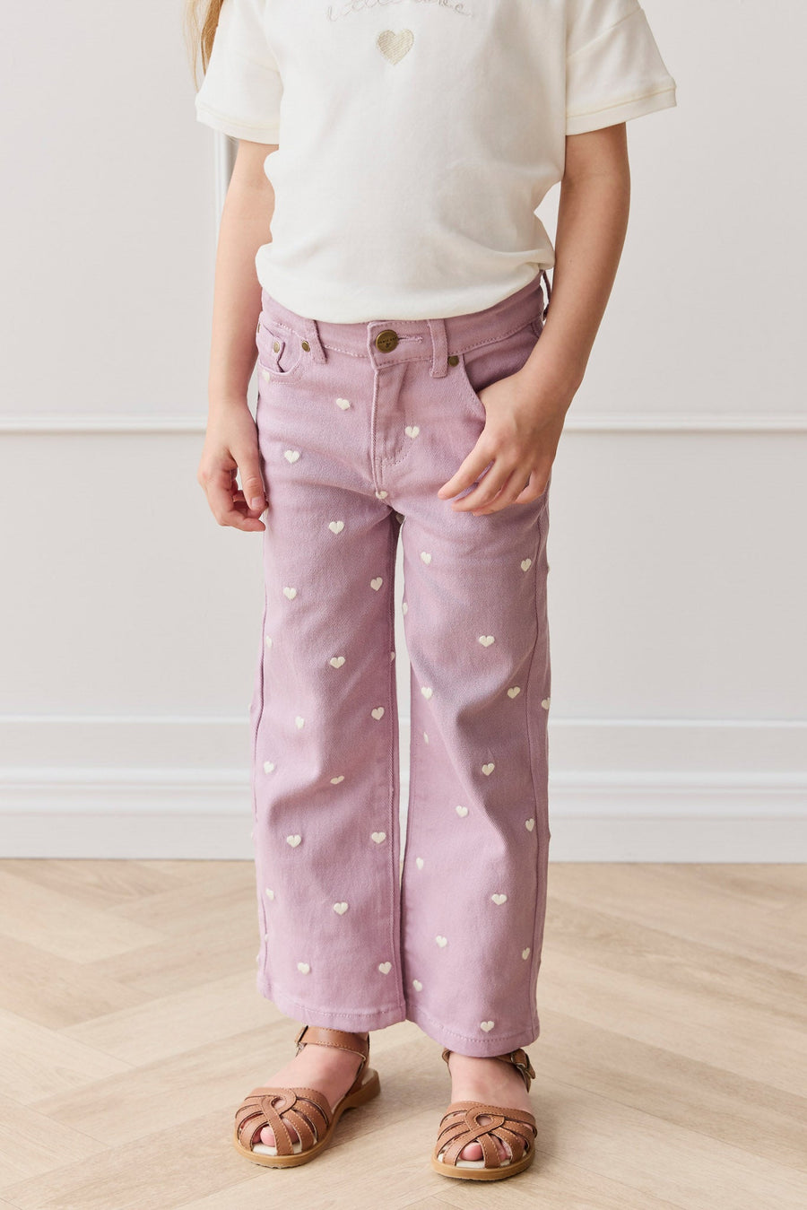 Blair Pant - Petite Heart Melody Childrens Pant from Jamie Kay USA