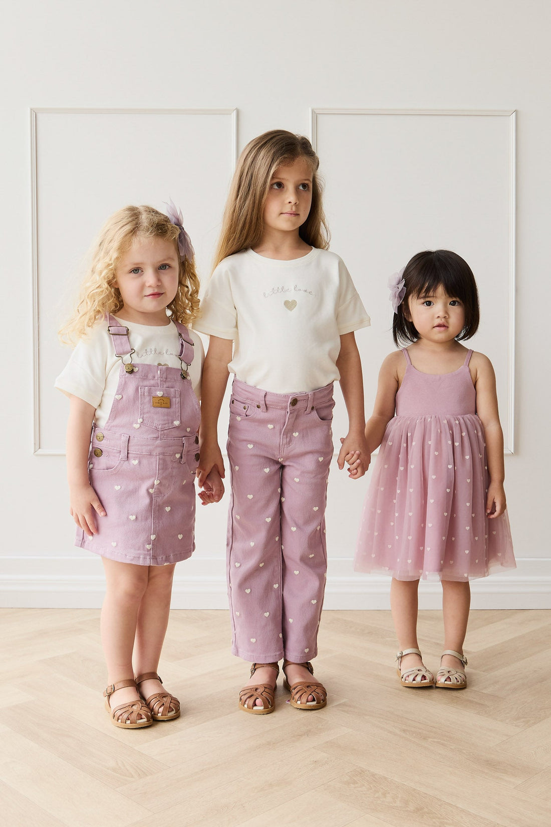 Overall Dress - Petite Heart Melody Childrens Overall from Jamie Kay USA