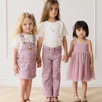 Overall Dress - Petite Heart Melody Childrens Overall from Jamie Kay USA