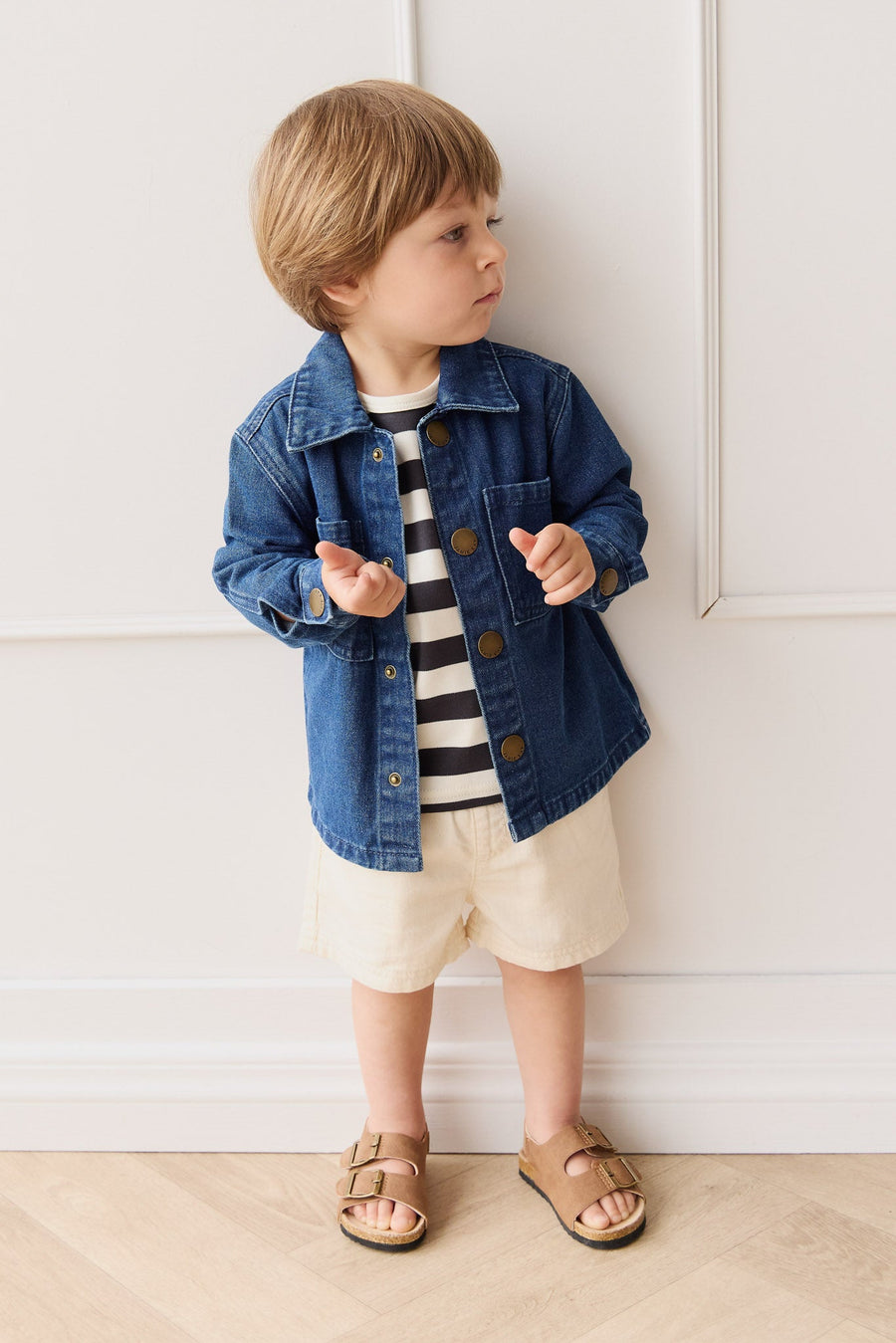 Romeo Twill Jacket - Mid Wash Denim Childrens Jacket from Jamie Kay USA