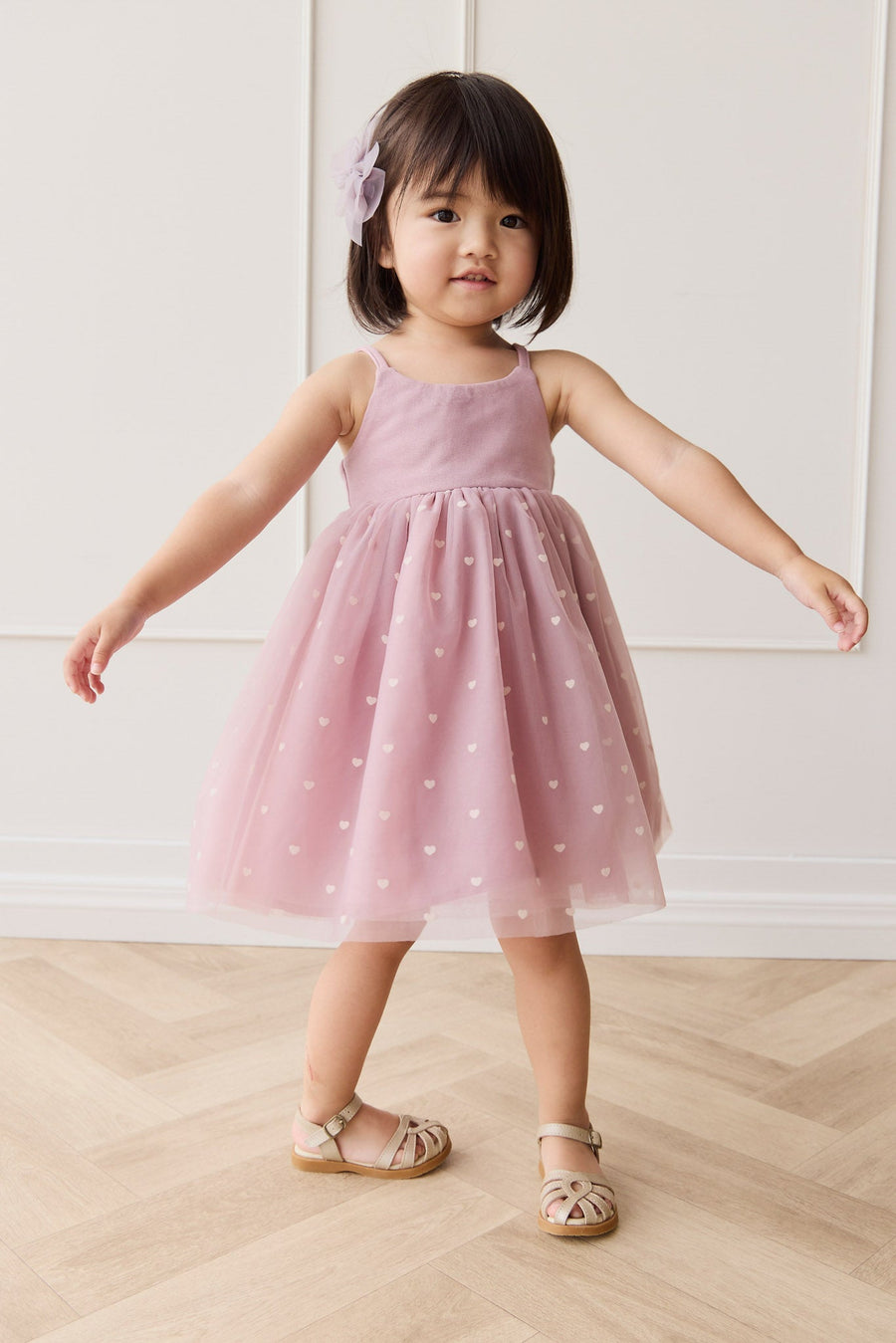 Lottie Dress - Petite Heart Melody Childrens Dress from Jamie Kay USA