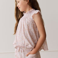 Organic Cotton Tamara Top - Chloe Mauve Childrens Top from Jamie Kay USA