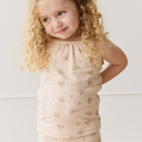 Organic Cotton Casey Top - Goldie Bouquet Pink Tint Childrens Top from Jamie Kay USA