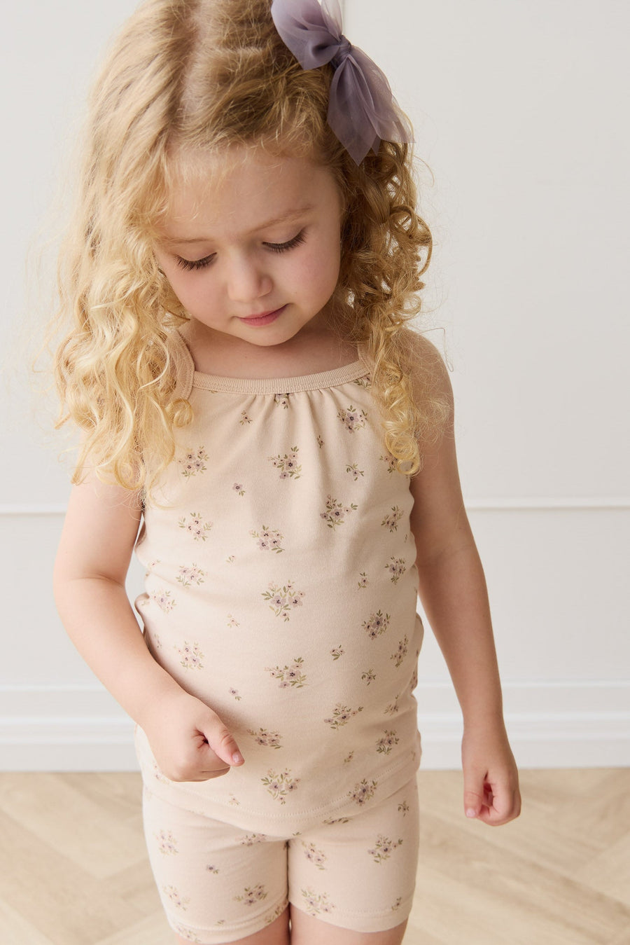 Organic Cotton Casey Top - Goldie Bouquet Pink Tint Childrens Top from Jamie Kay USA