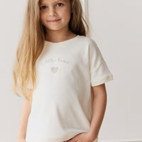 Pima Cotton Mimi Top - Parchment Little Love Violet Childrens Top from Jamie Kay USA