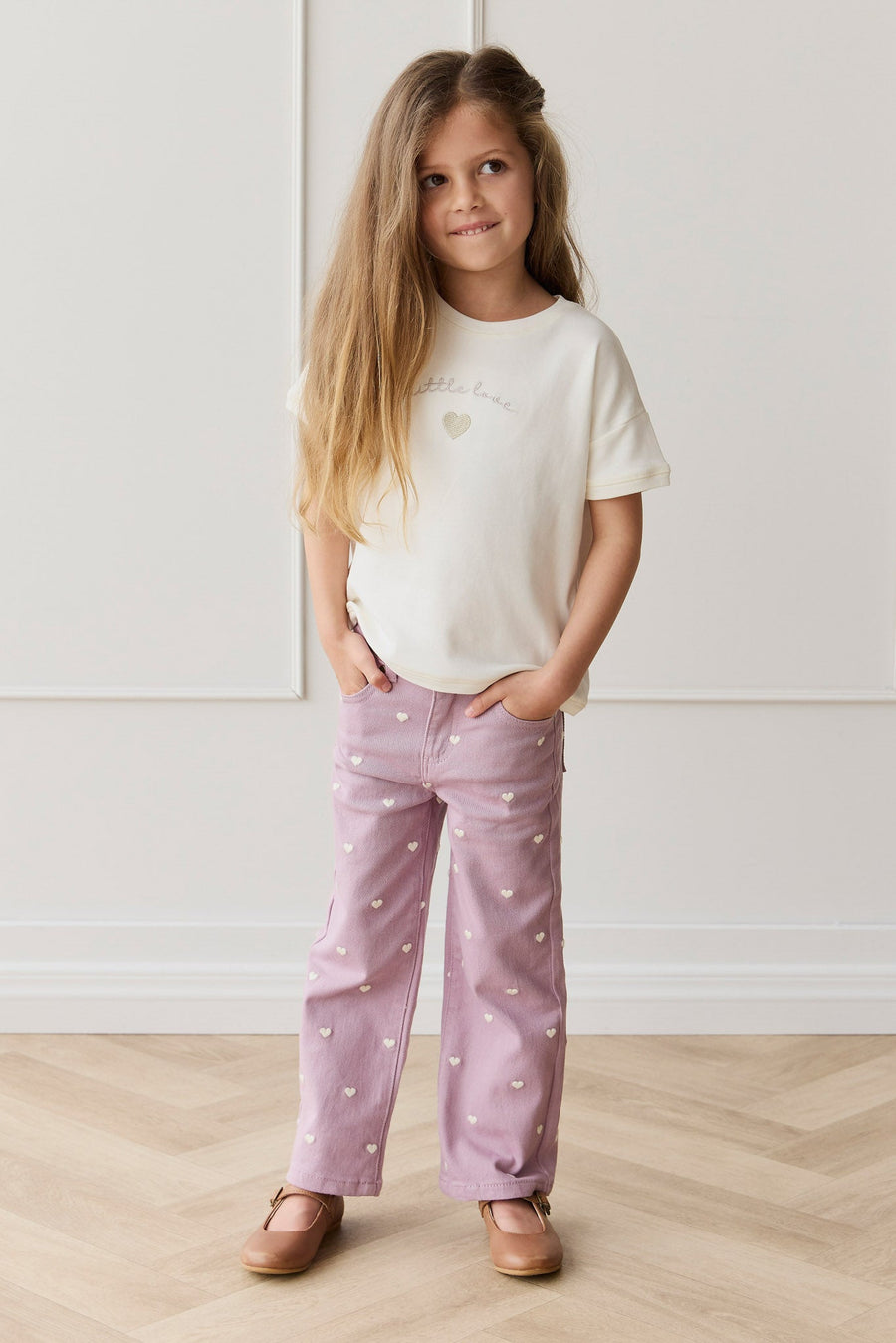 Blair Pant - Petite Heart Melody Childrens Pant from Jamie Kay USA