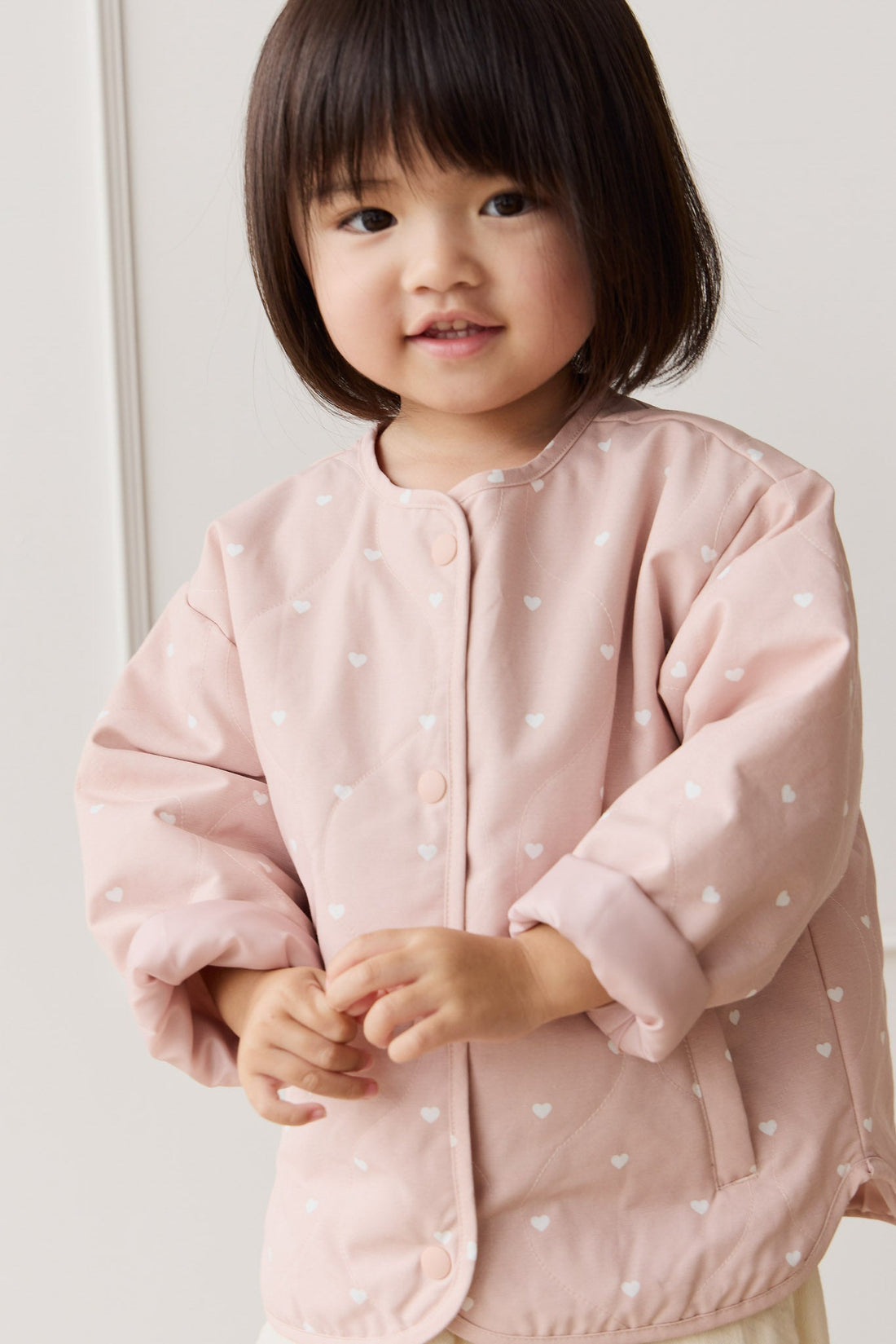 Cassie Jacket - Petite Heart Old Rose Childrens Jacket from Jamie Kay USA