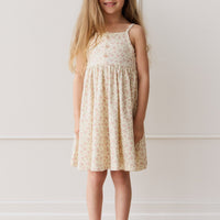 Organic Cotton Quinn Dress - Rosalie Field Blush Childrens Dress from Jamie Kay USA