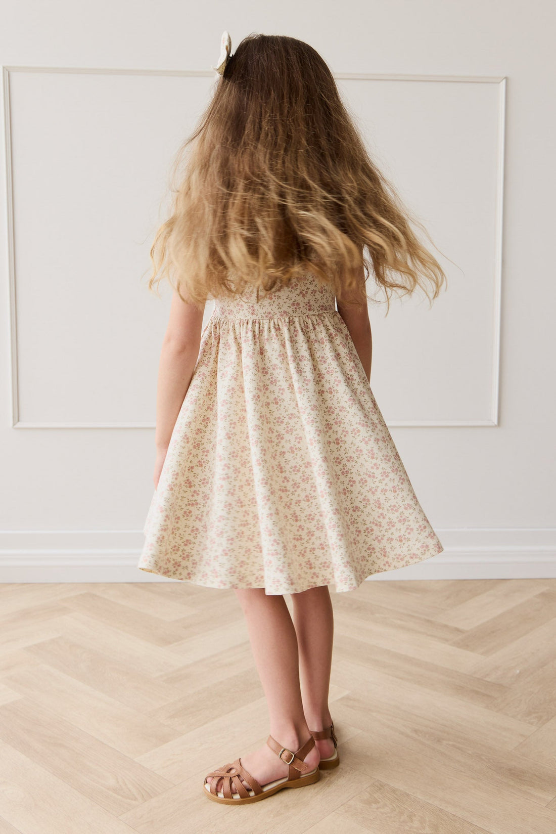 Organic Cotton Quinn Dress - Rosalie Field Blush Childrens Dress from Jamie Kay USA