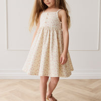 Organic Cotton Quinn Dress - Rosalie Field Blush Childrens Dress from Jamie Kay USA