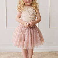 Lottie Skirt - Petite Heart Rose Smoke Childrens Skirt from Jamie Kay USA