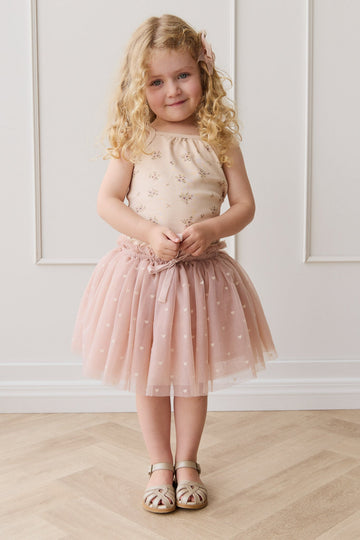 Lottie Skirt - Petite Heart Rose Smoke Childrens Skirt from Jamie Kay USA