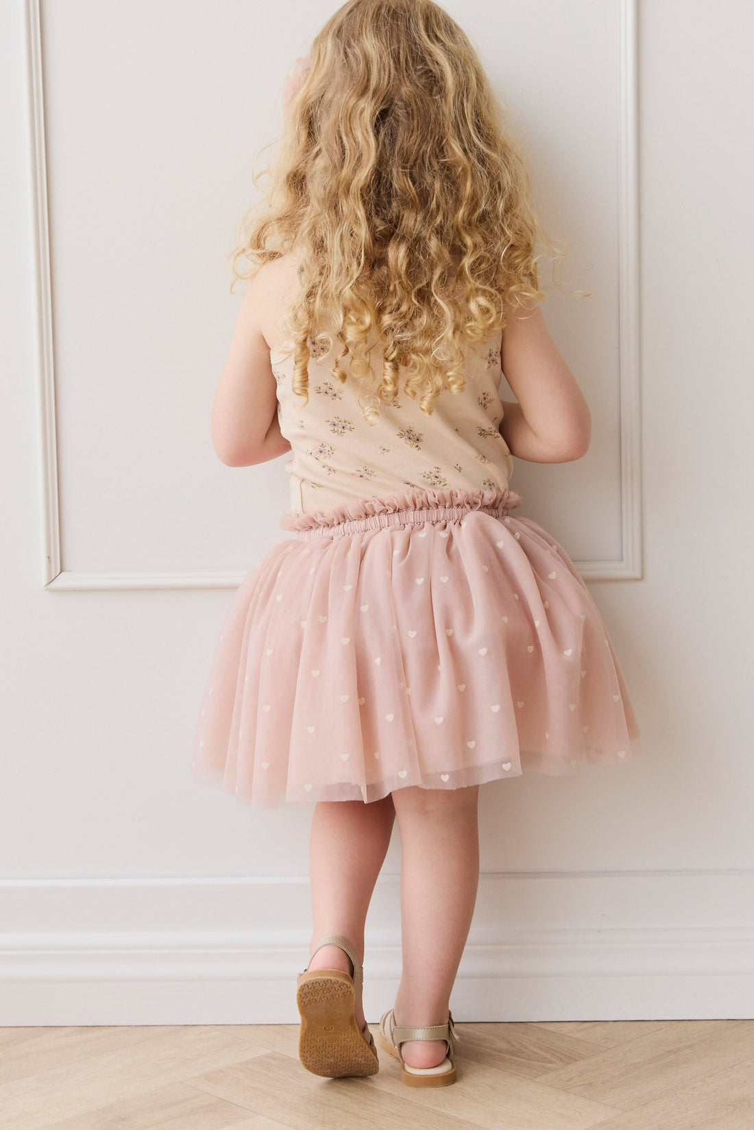 Lottie Skirt - Petite Heart Rose Smoke Childrens Skirt from Jamie Kay USA