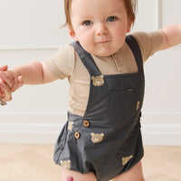 Organic Cotton Robin Playsuit - Bobbie Bears Shadow Childrens Playsuit from Jamie Kay USA