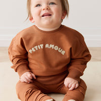 Organic Cotton Georgie Sweatshirt - Mon Petite Amour Ginger Childrens Top from Jamie Kay USA