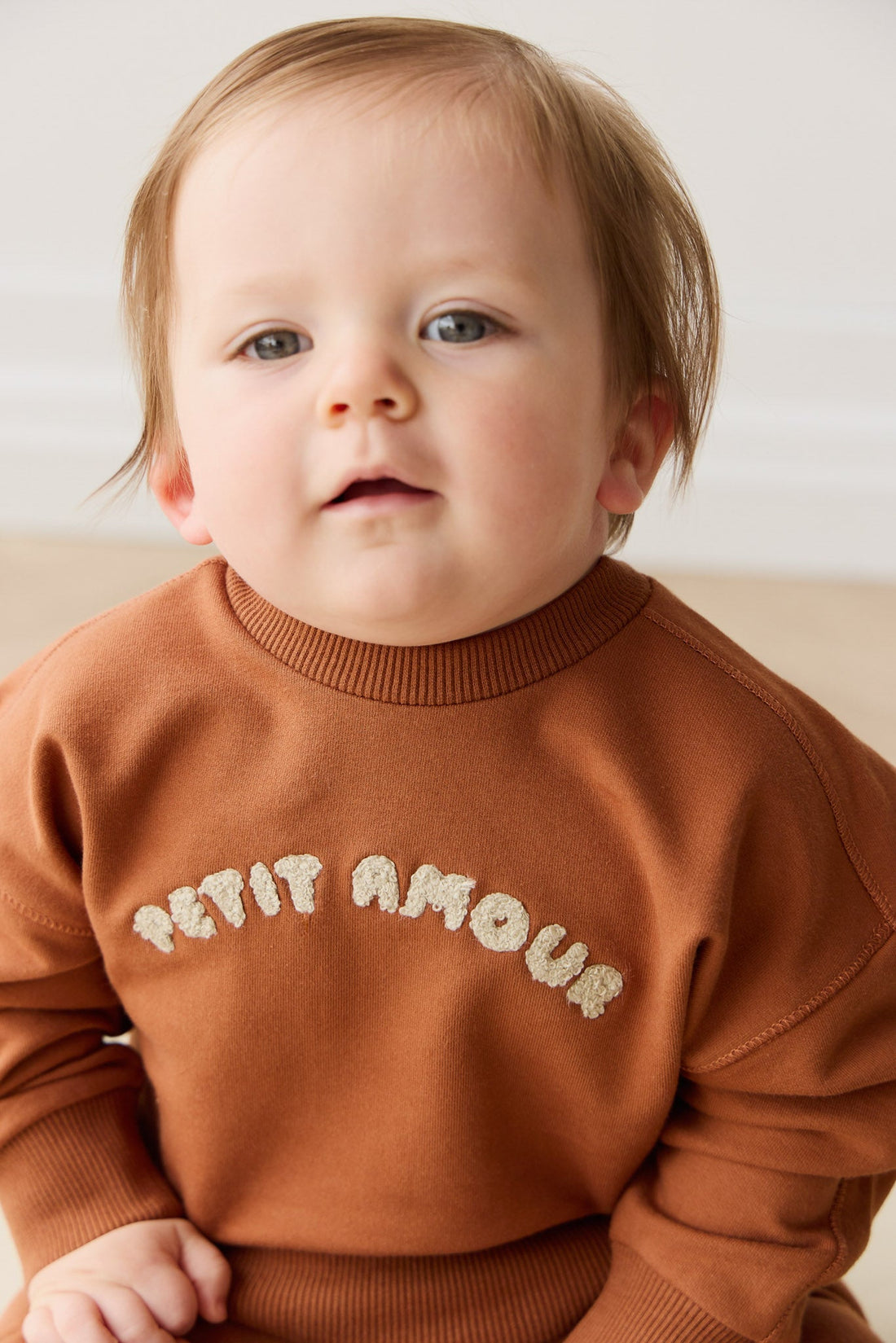 Organic Cotton Georgie Sweatshirt - Mon Petite Amour Ginger Childrens Top from Jamie Kay USA