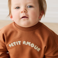 Organic Cotton Georgie Sweatshirt - Mon Petite Amour Ginger Childrens Top from Jamie Kay USA