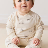 Organic Cotton Morgan Track Pant - Avion Oat Childrens Pant from Jamie Kay USA