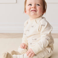 Organic Cotton Morgan Track Pant - Avion Oat Childrens Pant from Jamie Kay USA