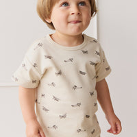 Pima Cotton Hunter Tee - Avion Oat Childrens Top from Jamie Kay USA