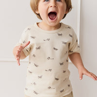 Pima Cotton Hunter Tee - Avion Oat Childrens Top from Jamie Kay USA