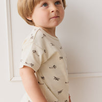 Pima Cotton Hunter Tee - Avion Oat Childrens Top from Jamie Kay USA