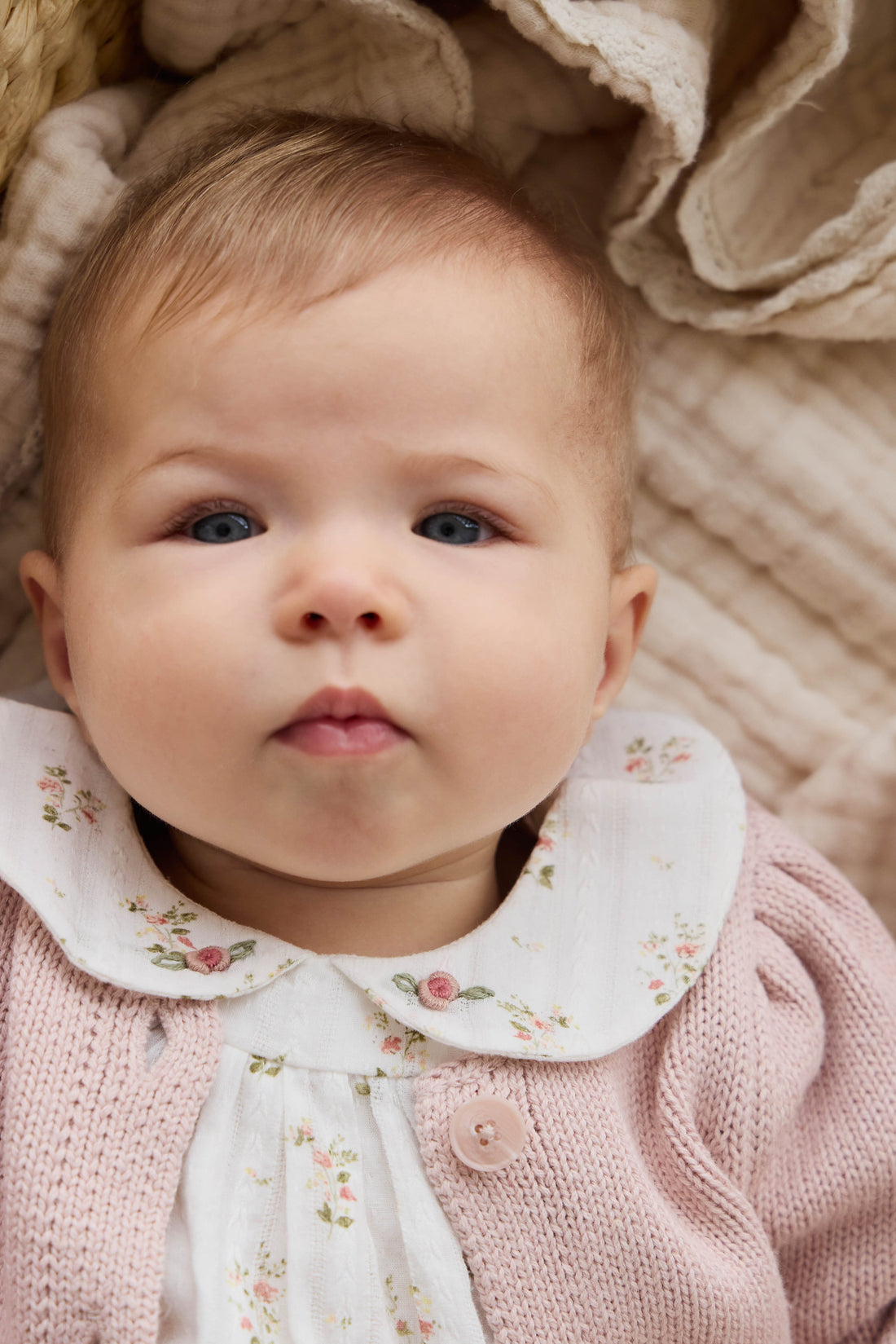 Tasha Knitted Cardigan - Sweetpea Marle Childrens Cardigan from Jamie Kay USA