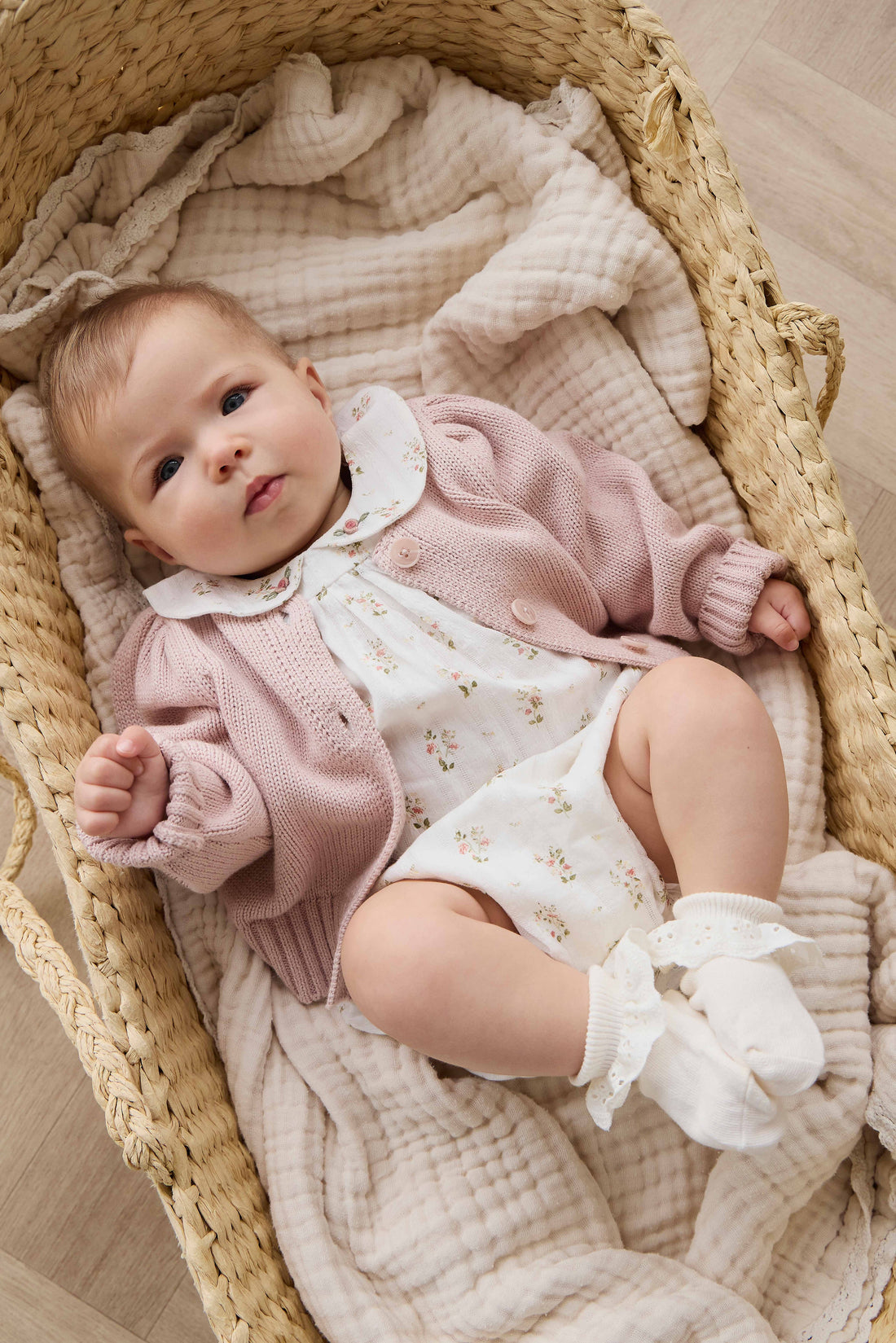 Tasha Knitted Cardigan - Sweetpea Marle Childrens Cardigan from Jamie Kay USA