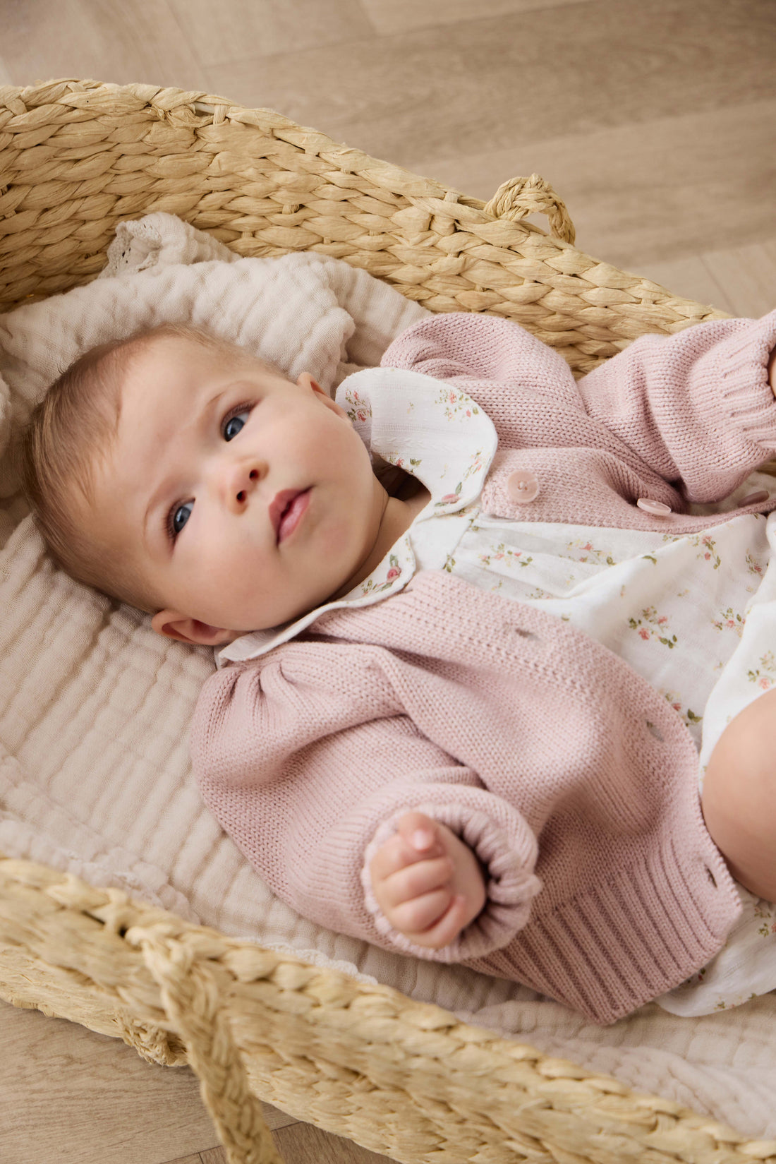 Tasha Knitted Cardigan - Sweetpea Marle Childrens Cardigan from Jamie Kay USA